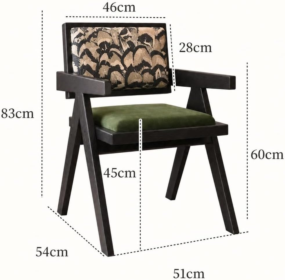 Wood Rattan Vintage Dining Armchair