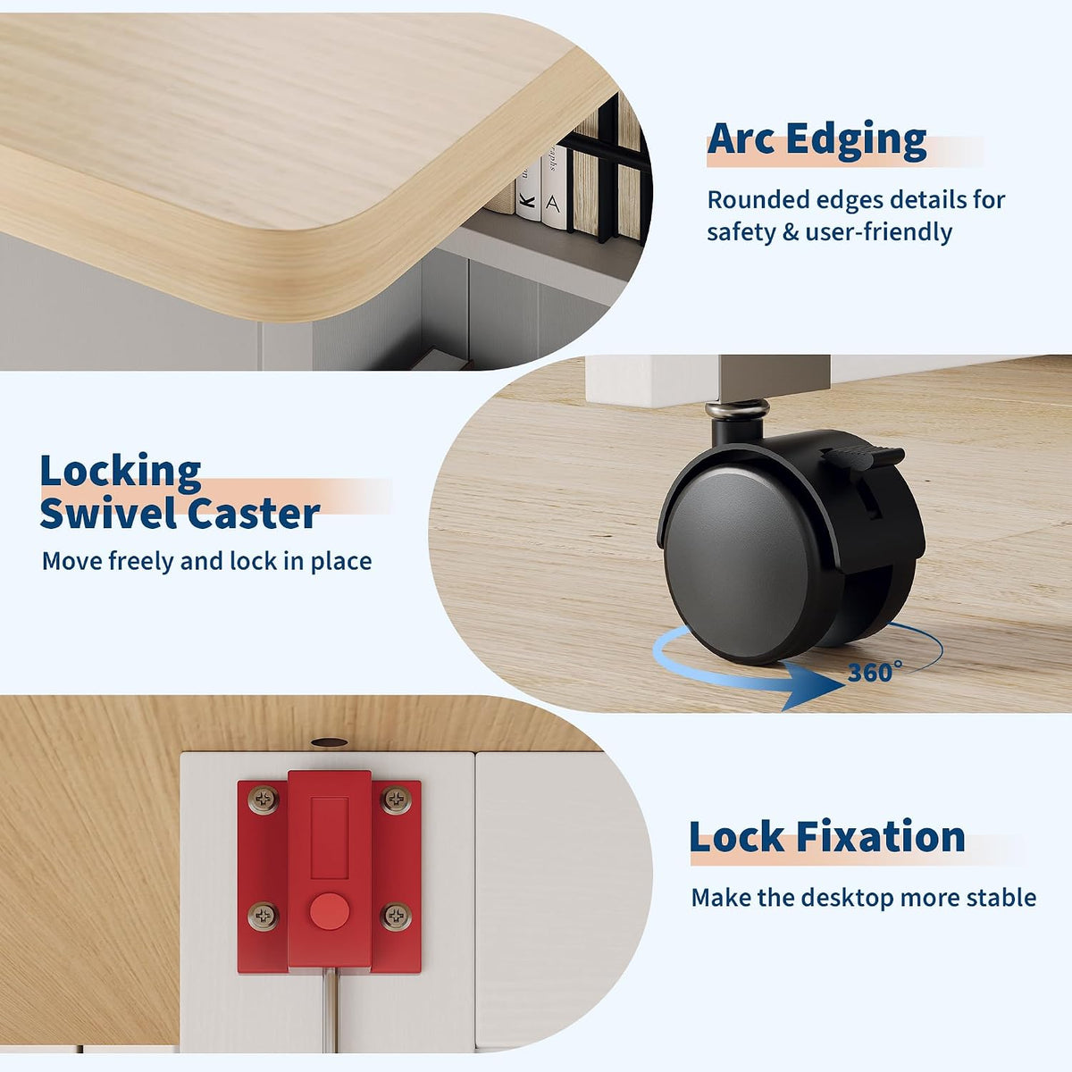 Wheeled Storage Foldable Dining Table