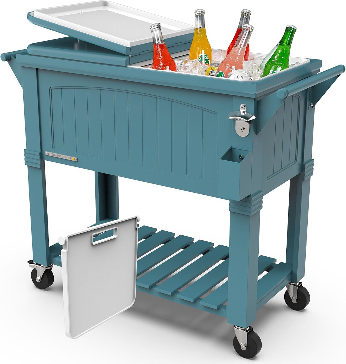 Matte Teal Rolling Party Cooler