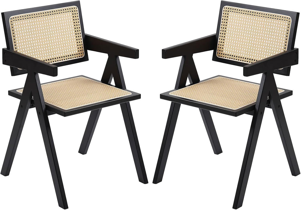 Bamboo Rattan Mid-Century Armchairs