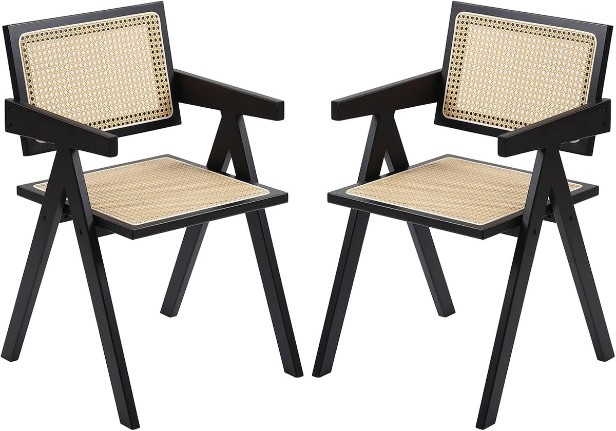 Bamboo Rattan Mid-Century Armchairs