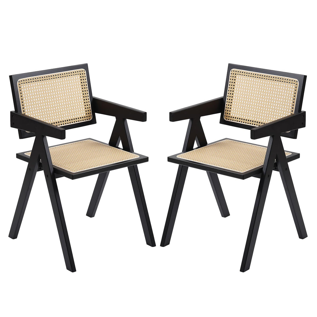 Bamboo Rattan Mid-Century Armchairs