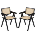Bamboo Rattan Mid-Century Armchairs
