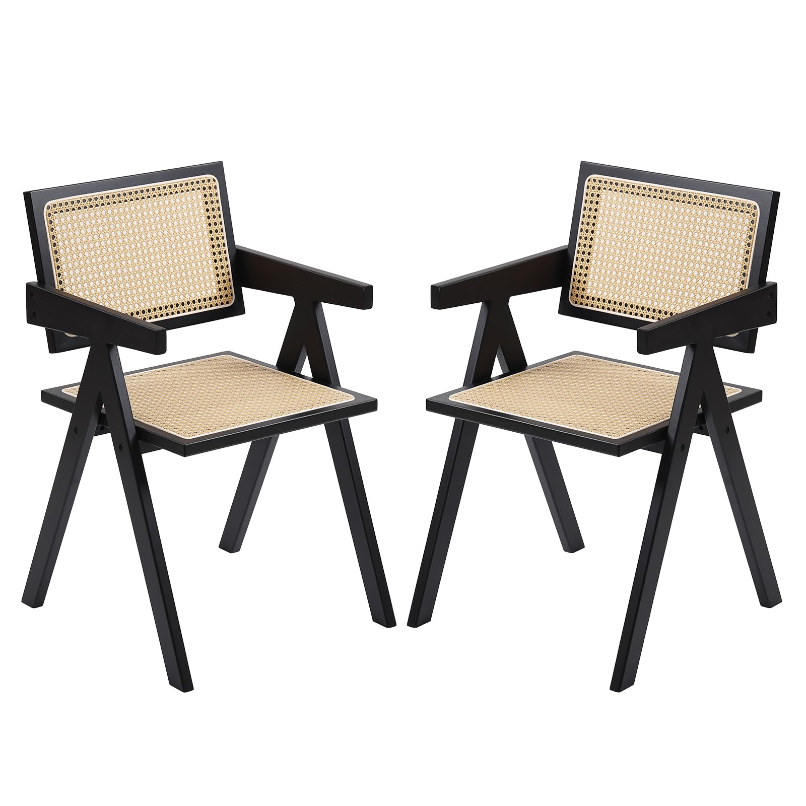 Bamboo Rattan Mid-Century Armchairs