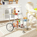 Silver Mirrored 3-Tier Bar Cart