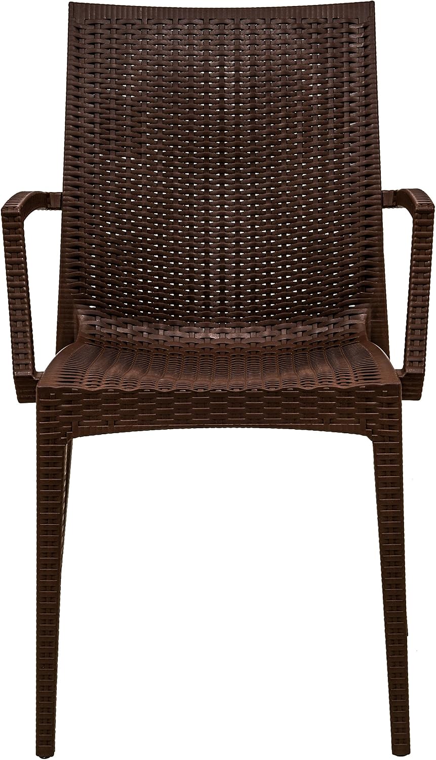 Brown Stackable Wicker Patio Chairs